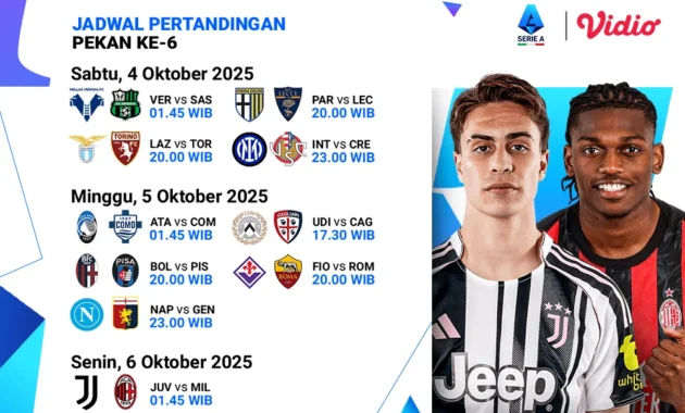 Jadwal Serie A 2025/2026: Laga Krusial di Pekan Akhir Musim dan Siaran Langsung Jadwal Serie A 2025/2026: Laga Krusial di Pekan Akhir Musim dan Siaran Langsung
