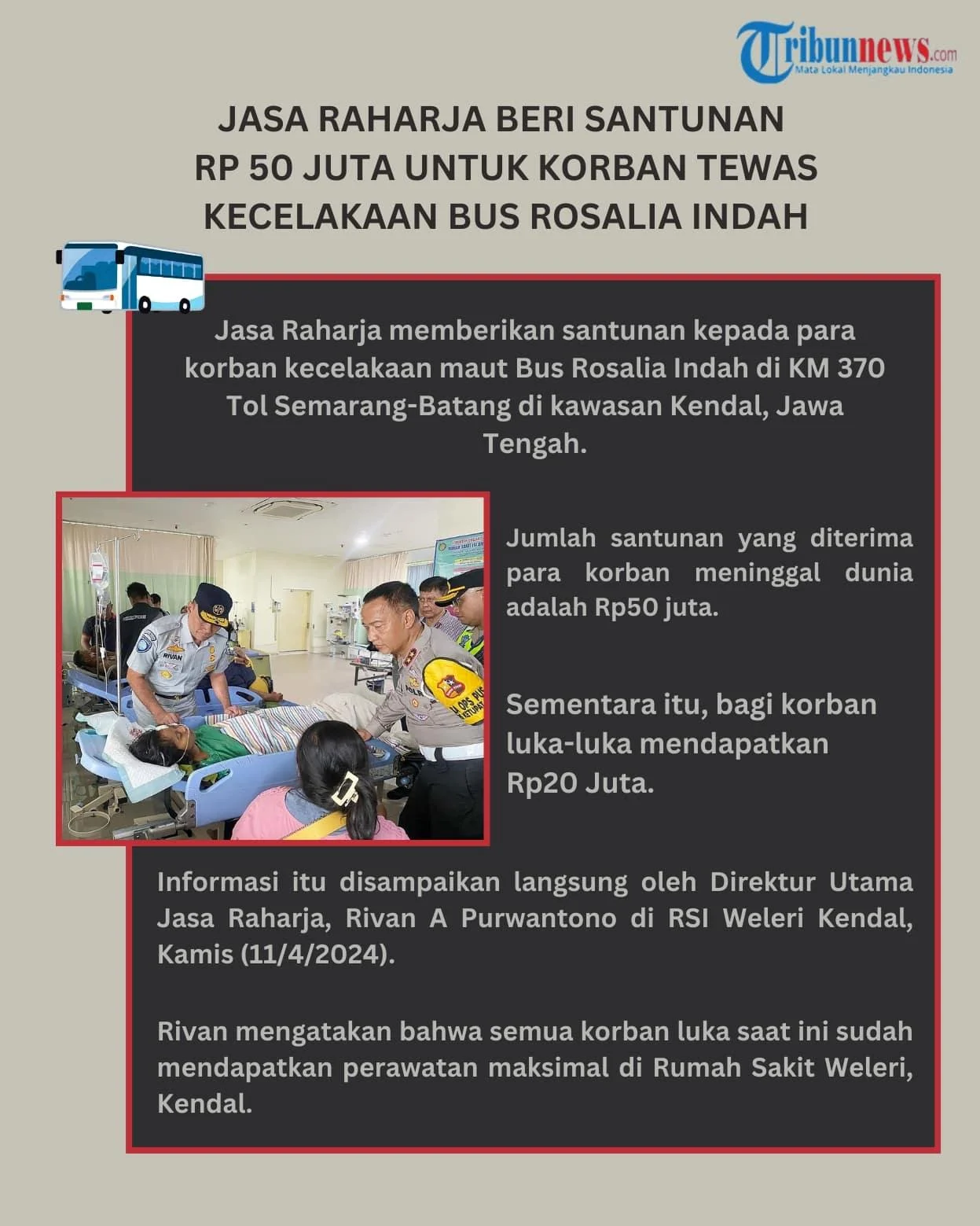 Jasa Raharja Beri Santunan Rp 50 Juta untuk Korban Tewas Tabrakan Kereta di Grobogan, Luka-Luka Dapat Rp 20 Juta