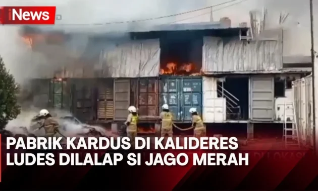 Kebakaran Lahar Empat Gudang di Kalideres, Jakarta Barat