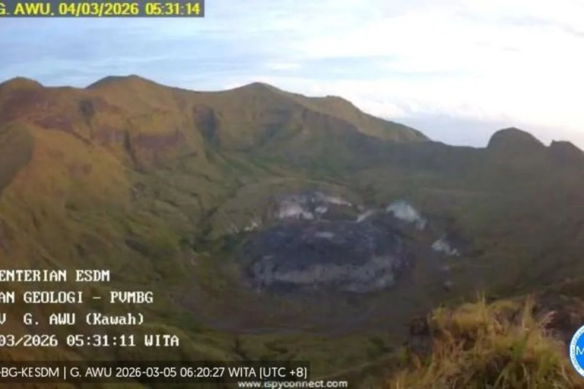Kenaikan Aktivitas Gempa Vulkanik Dangkal di Gunung Awu Capai 41 Kali Sehari