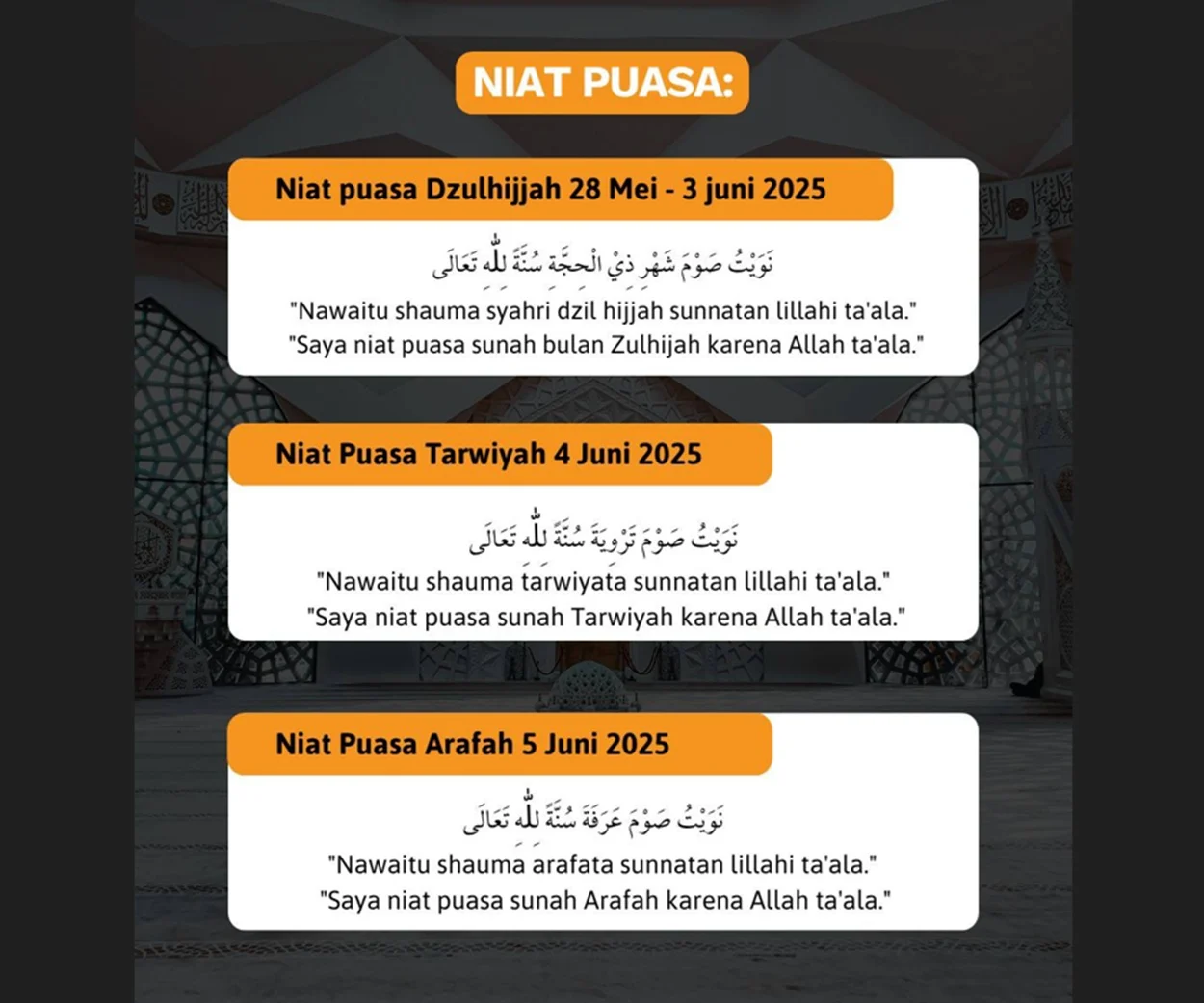 Keutamaan Puasa Tarwiyah dan Arafah: Amalan Penghapus Dosa 1-2 Tahun