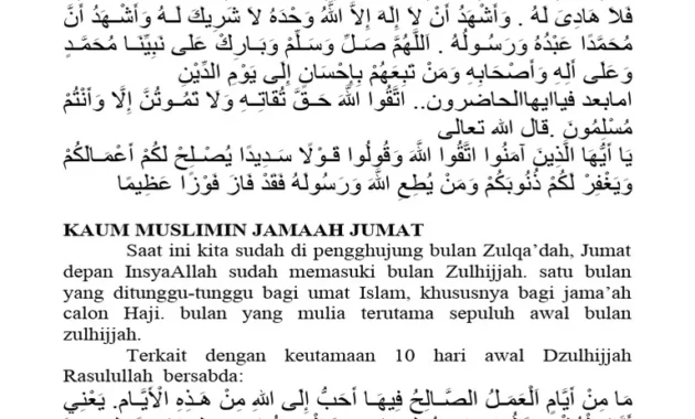 Khotbah Jumat: Memperbanyak Zikir di Bulan-bulan Haji