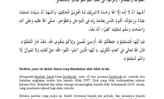 Khutbah Jumat 15 Mei 2026: Pesan Singkat tentang Bulan Dzulhijjah dan Kemuliaan Sang Ayah yang Menggugah Hati