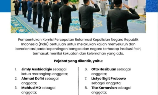 Komisi Percepatan Reformasi Polri Minta Prabowo Revisi 8 Perpol dan 24 Perkap