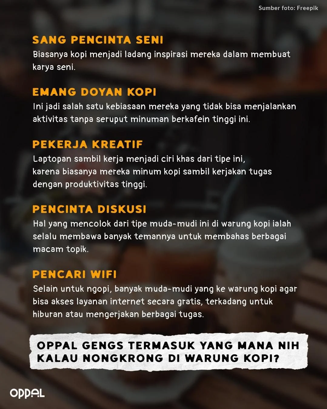 Kopi Bukan Sekadar Minuman, Melainkan Pengalaman Gaya Hidup Anak Muda