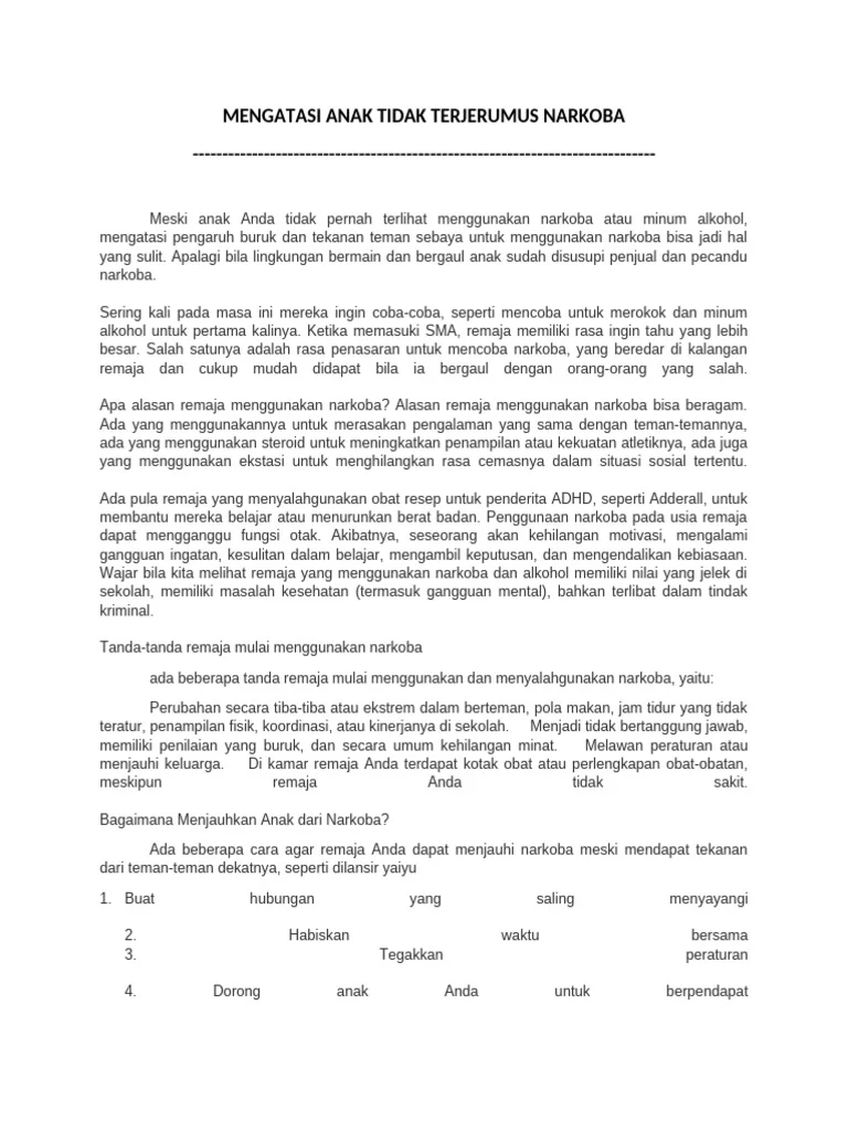 KPAI: Teman Sebaya Pengaruhi Anak Rentan Terjerumus Jaringan Narkoba