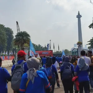 May Day 2026: Ribuan Buruh Padati Monas