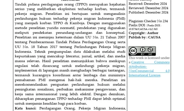 Modus Tindak Pidana Perdagangan Orang Semakin Kompleks, Pengawasan Internal Harus Diperkuat dan Transparan Modus Tindak Pidana Perdagangan Orang Semakin Kompleks, Pengawasan Internal Harus Diperkuat dan Transparan