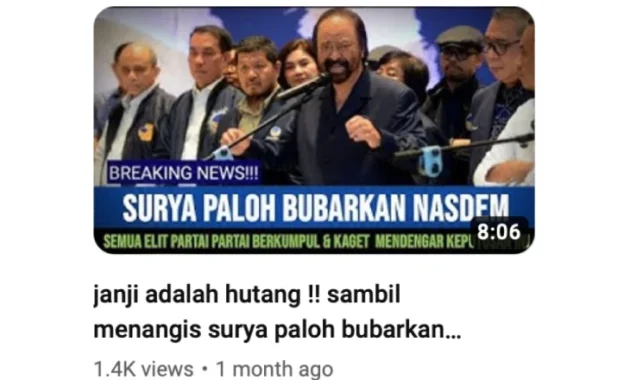 NasDem Ungkit Pernyataan Surya Paloh: Tidak Rela Partainya Diambil Orang