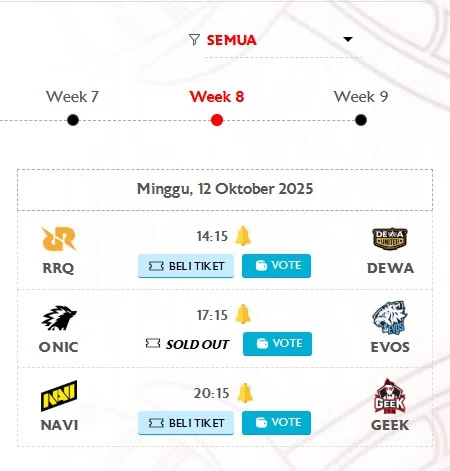 Onic vs EVOS: Duel Puncak di MPL ID S17 Week 8 yang Tentukan Nasib Playoff
