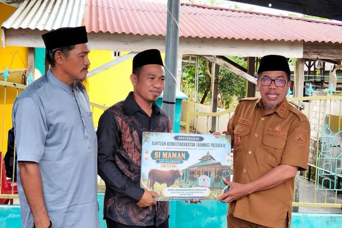 Pemkab Buol Salurkan Sapi Kurban Bantuan Presiden ke Desa Lakea I