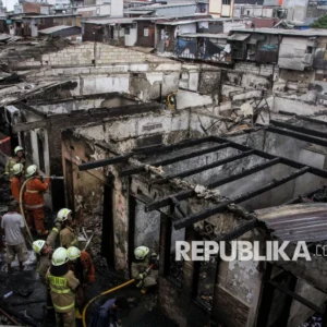 Penampakan Lokasi Kebakaran di Tambora Jakbar Hanguskan 27 Rumah