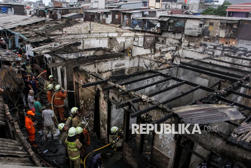 Penampakan Lokasi Kebakaran di Tambora Jakbar Hanguskan 27 Rumah