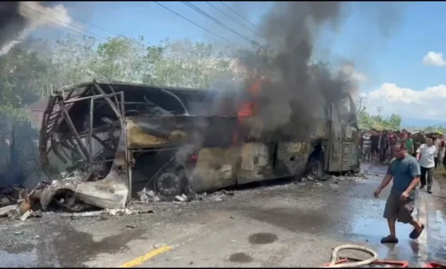 Polda Sumsel Duga Titik Api Kecelakaan Bus ALS Berasal dari Mobil Tangki