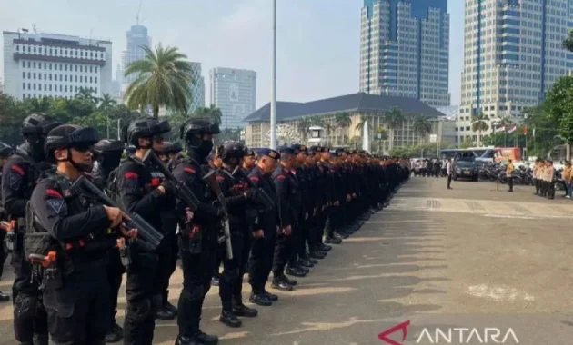 Polisi Kerahkan 3.225 Personel Gabungan untuk Jaga Demo di Jakarta Pusat