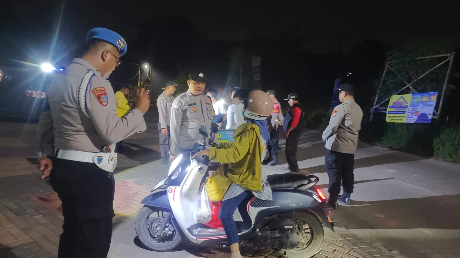 Polsek Jatinegara Amankan Motor Tanpa STNK saat Patroli Malam