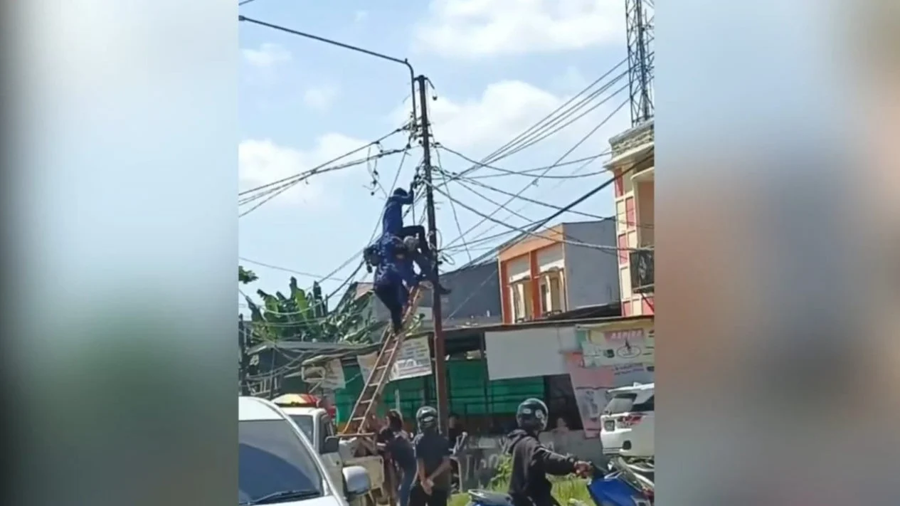Pria Tewas Tersengat Listrik Saat Mencuri Kabel di Tamansari