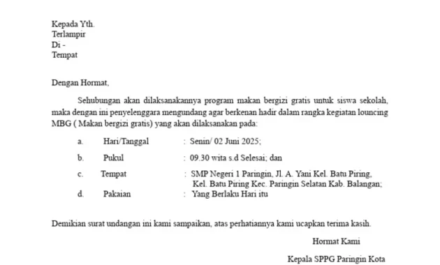 Sepucuk Surat Siswa SD Sidoarjo untuk Prabowo: Terima Kasih atas Program MBG, Sehat Selalu