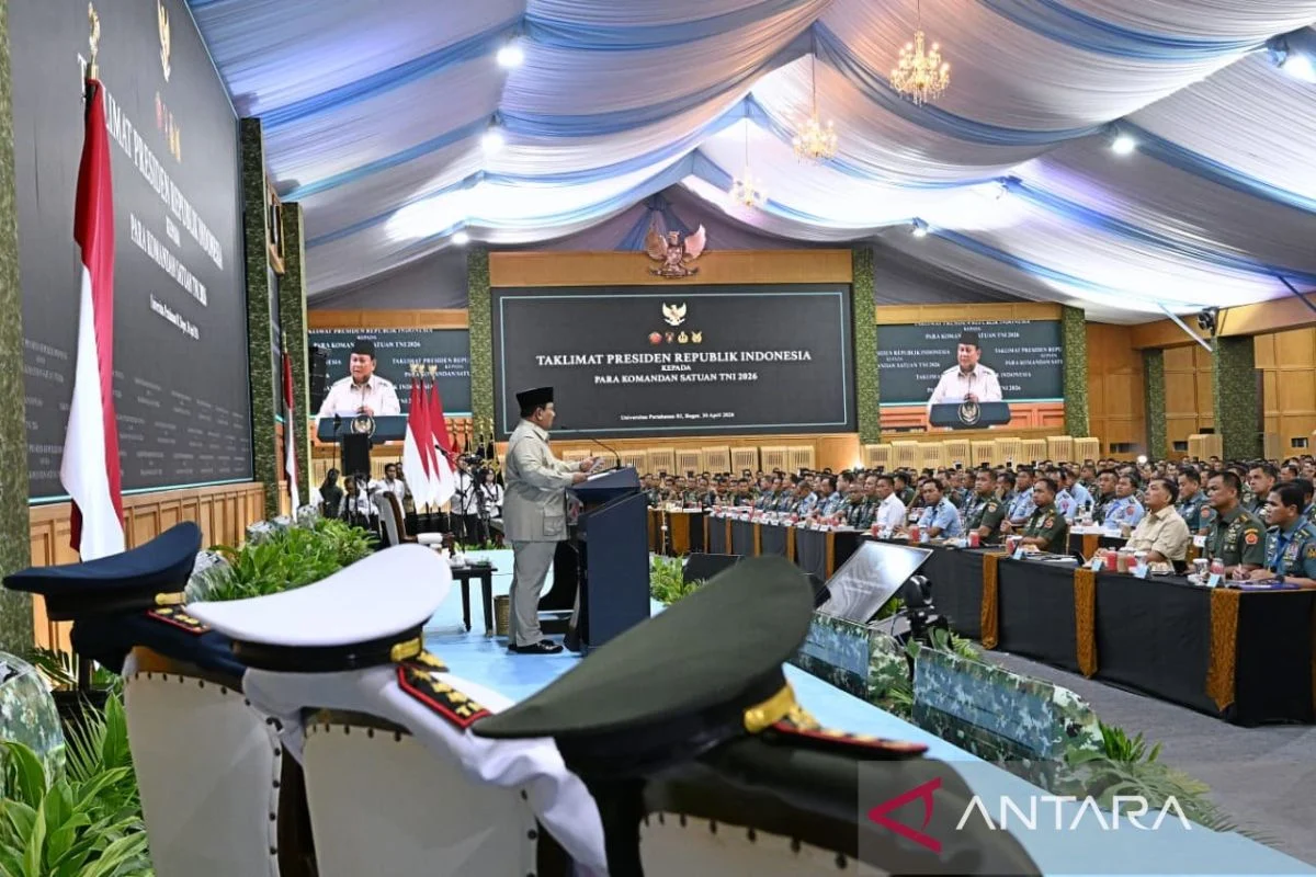 Seskab Ungkap Isi Taklimat Presiden pada Apel Dansat TNI di Unhan