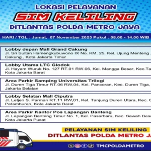SIM Keliling Tersedia di Lima Lokasi Jakarta Mulai Senin