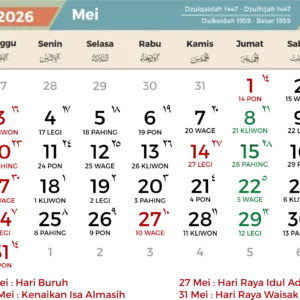 Terungkap! 1 Mei 2026 Ternyata Hari Jumat – Apa Dampaknya Bagi Libur Panjang?