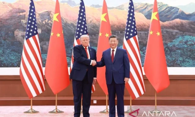 Trump akhiri kunjungan ke Beijing, sambut kemajuan hubungan AS-China