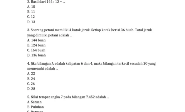 Ujian Matematika SD Kelas 6 2026: Soal TKA yang Membuat Siswa Berjibun dan Cara Menghadapinya Ujian Matematika SD Kelas 6 2026: Soal TKA yang Membuat Siswa Berjibun dan Cara Menghadapinya