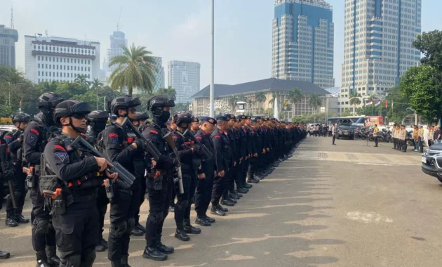 1.313 Personel Polri Amankan Aksi Unjuk Rasa di Medan