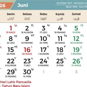 Apakah Hari Ini Tanggal Merah? Simak Jadwal Libur Nasional dan Potensi Long Weekend Juni 2026