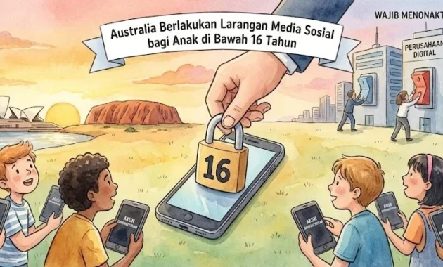 Australia Gandakan Denda Pelanggaran Larangan Media Sosial Bagi Anak
