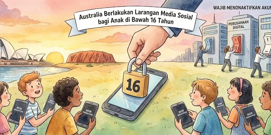 Australia Gandakan Denda Pelanggaran Larangan Media Sosial Bagi Anak
