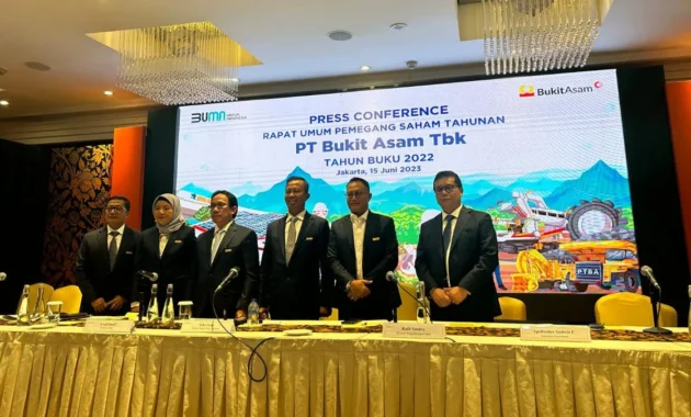 Bukit Asam Cetak Laba Rp 2,93 Triliun dan Tebar Dividen Rp 114 per Saham