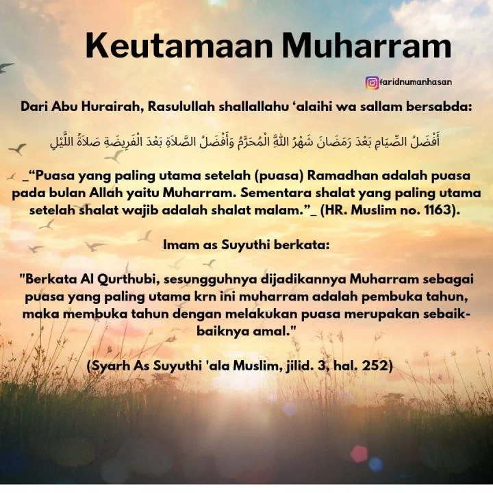 Dalil Hadis tentang Keutamaan Bulan Muharram dan Amalan‑amalan yang Dianjurkan