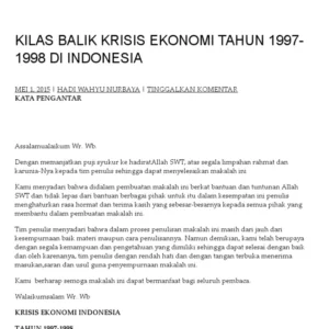 DEN Klaim Fundamental Ekonomi Indonesia Masih Baik Jauh Dibanding Krisis 1998