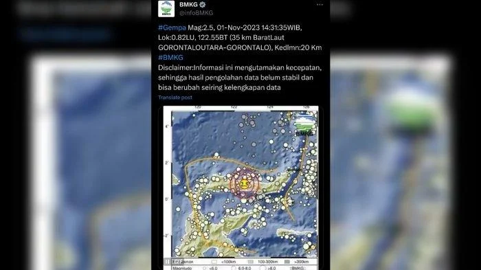 Gempa Magnitudo 5,8 Guncang Banggai Sulteng hingga Gorontalo pada Pagi Hari