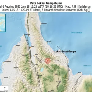 Gempa Magnitudo 6,7 Guncang Sulawesi Tengah, Satu Warga Sigi Meninggal
