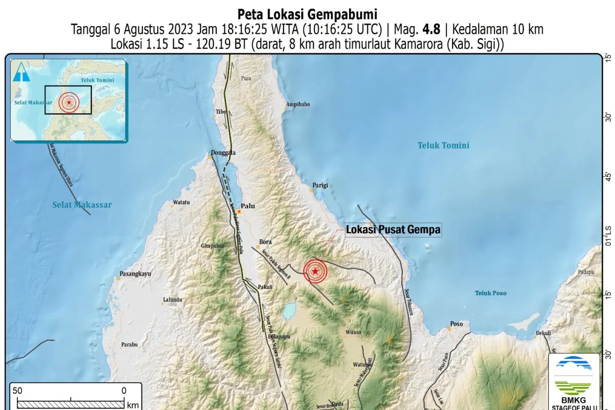 Gempa Magnitudo 6,7 Guncang Sulawesi Tengah, Satu Warga Sigi Meninggal