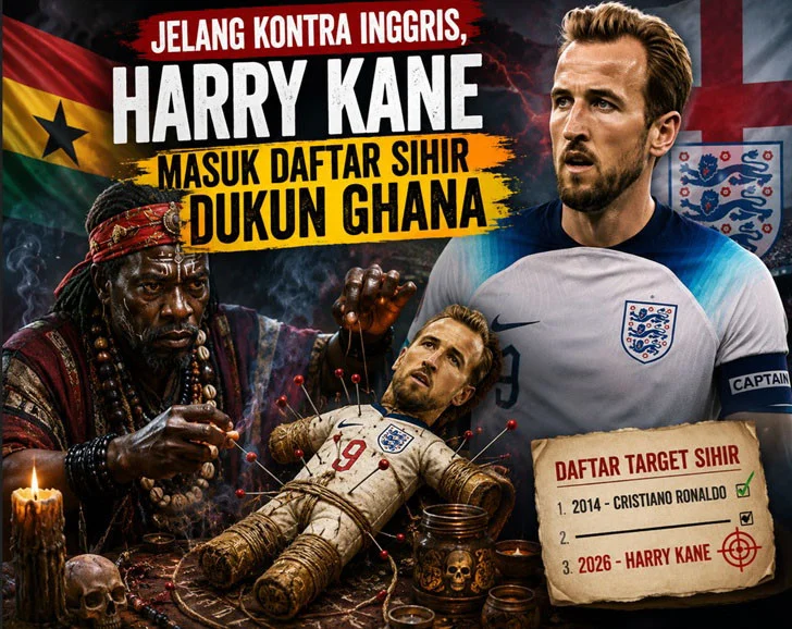 Jelang Kontra Inggris, Harry Kane Masuk Daftar Sihir Dukun Ghana