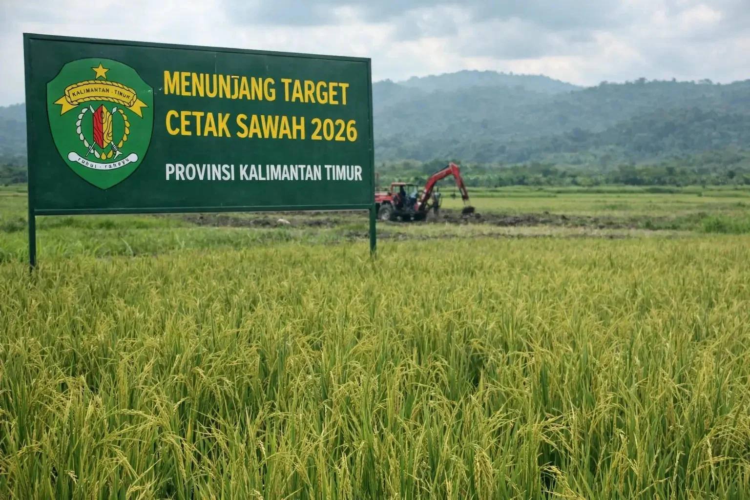 Kementerian Pertanian Capai Target Cetak Sawah di Kalimantan 2026 Secara Utuh