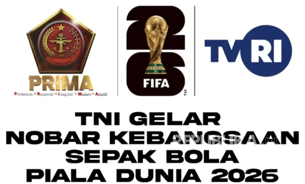 Kodam, Koarmada, Kodau, Kodim, dan Koramil Gelar Nobar Piala Dunia 2026