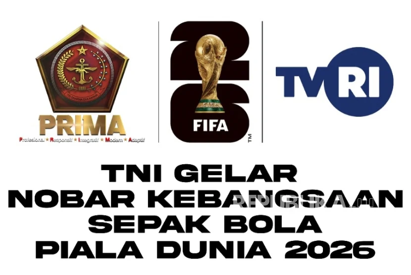 Kodam, Koarmada, Kodau, Kodim, dan Koramil Gelar Nobar Piala Dunia 2026