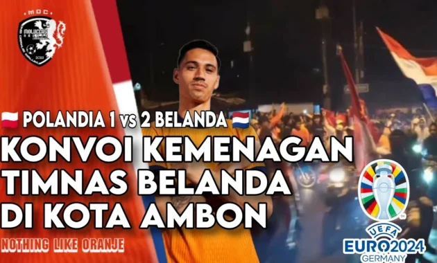Konvoi Suporter Timnas Belanda Meriahkan Kota Ambon