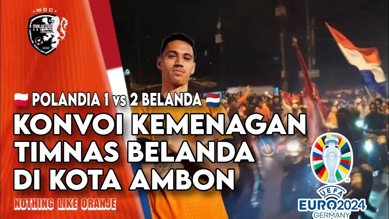 Konvoi Suporter Timnas Belanda Meriahkan Kota Ambon