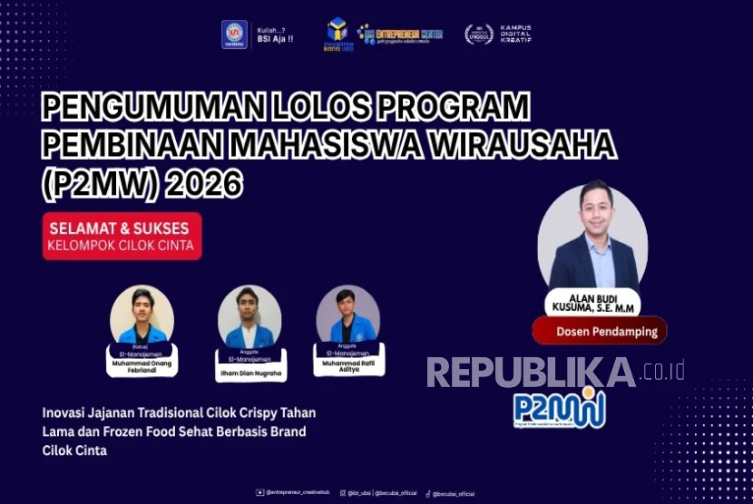 Mahasiswa UBSI Lolos P2MW Lewat Bisnis “Cilok Cinta”