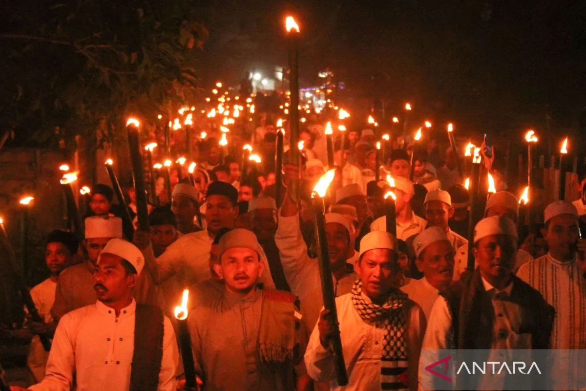 Pawai Obor Meriahkan Tahun Baru Islam di Aceh Besar