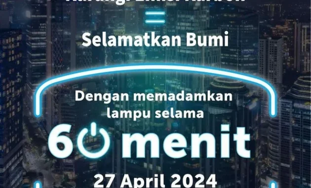 Pemprov DKI Jakarta Matikan Lampu Selama 60 Menit, Turunkan Emisi Karbon Sebanyak 60,14 Ton Pemprov DKI Jakarta Matikan Lampu Selama 60 Menit, Turunkan Emisi Karbon Sebanyak 60,14 Ton