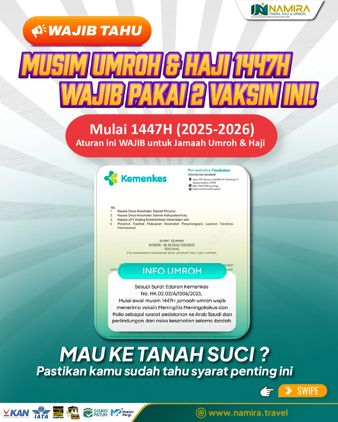 Persyaratan Umroh 2026: Dokumen, Vaksinasi, dan Pemeriksaan Kesehatan yang Wajib Dipenuhi