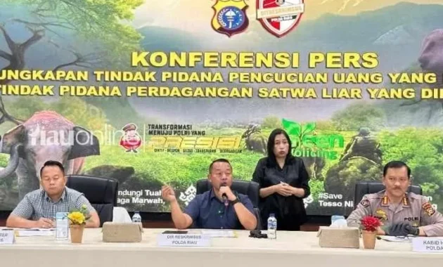 Polda Riau Bongkar TPPU Perdagangan Gading Gajah, Aliran Uang Capai Rp 1,8 Miliar