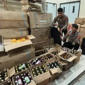 Polres Bantul Sita 379 Botol Miras dari Tiga Toko Berjejaring