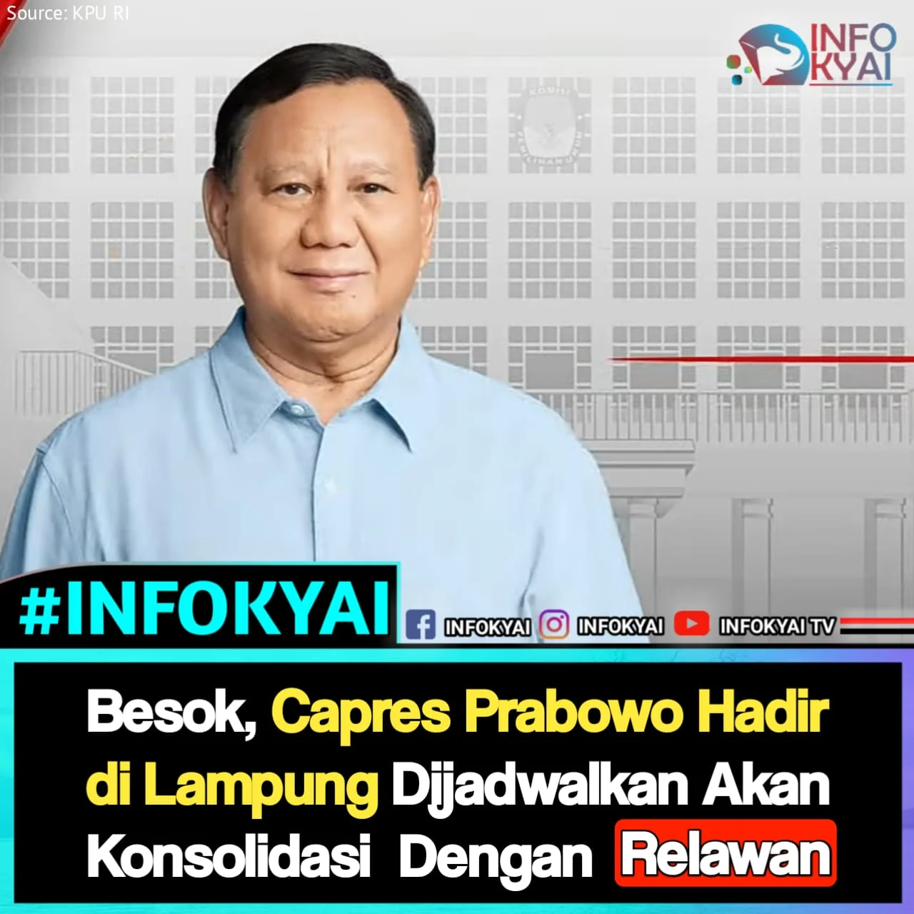 Prabowo Dijadwalkan ke Lampung Hari Ini